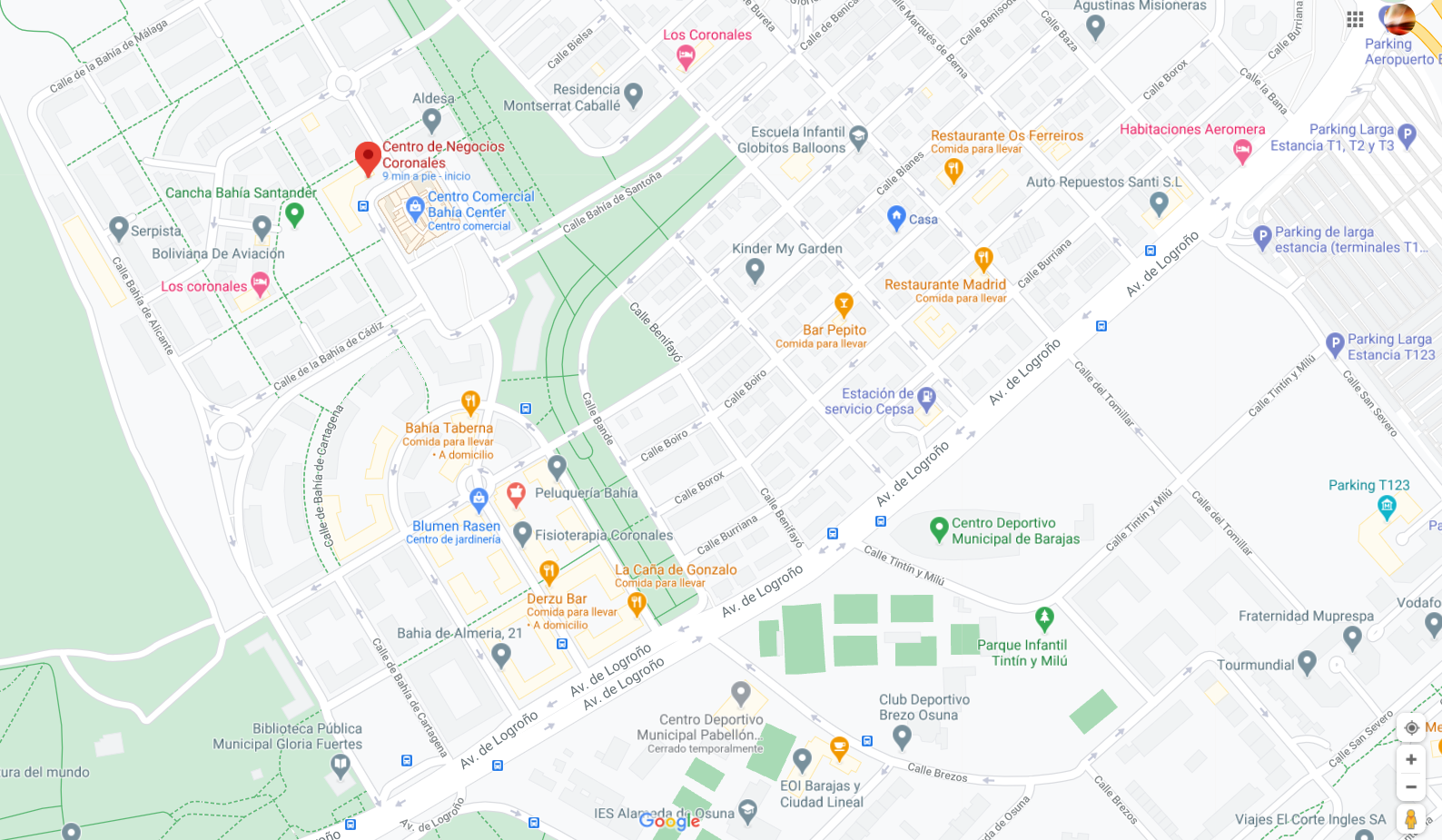 Posición Bahia Space